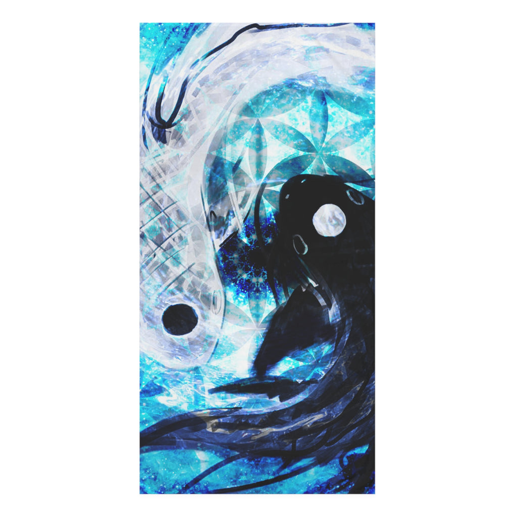 Amen Jin's All the White Horses Koi Meditations Mink-Cotton Towel