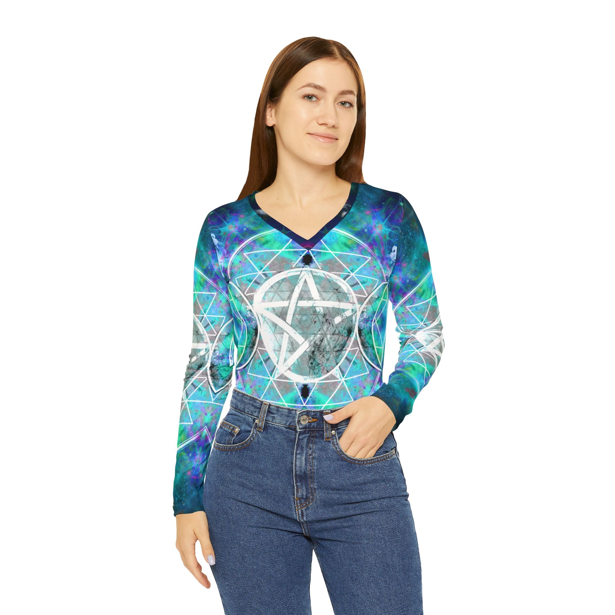 Katerina's Now and Forever Triple Goddess Meditations Women's V-neck Shirt