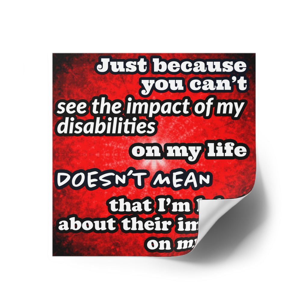 Katerina's Battle Symphony Desires 2024 "Just Because You Can't" Square Stickers, Indoor\Outdoor