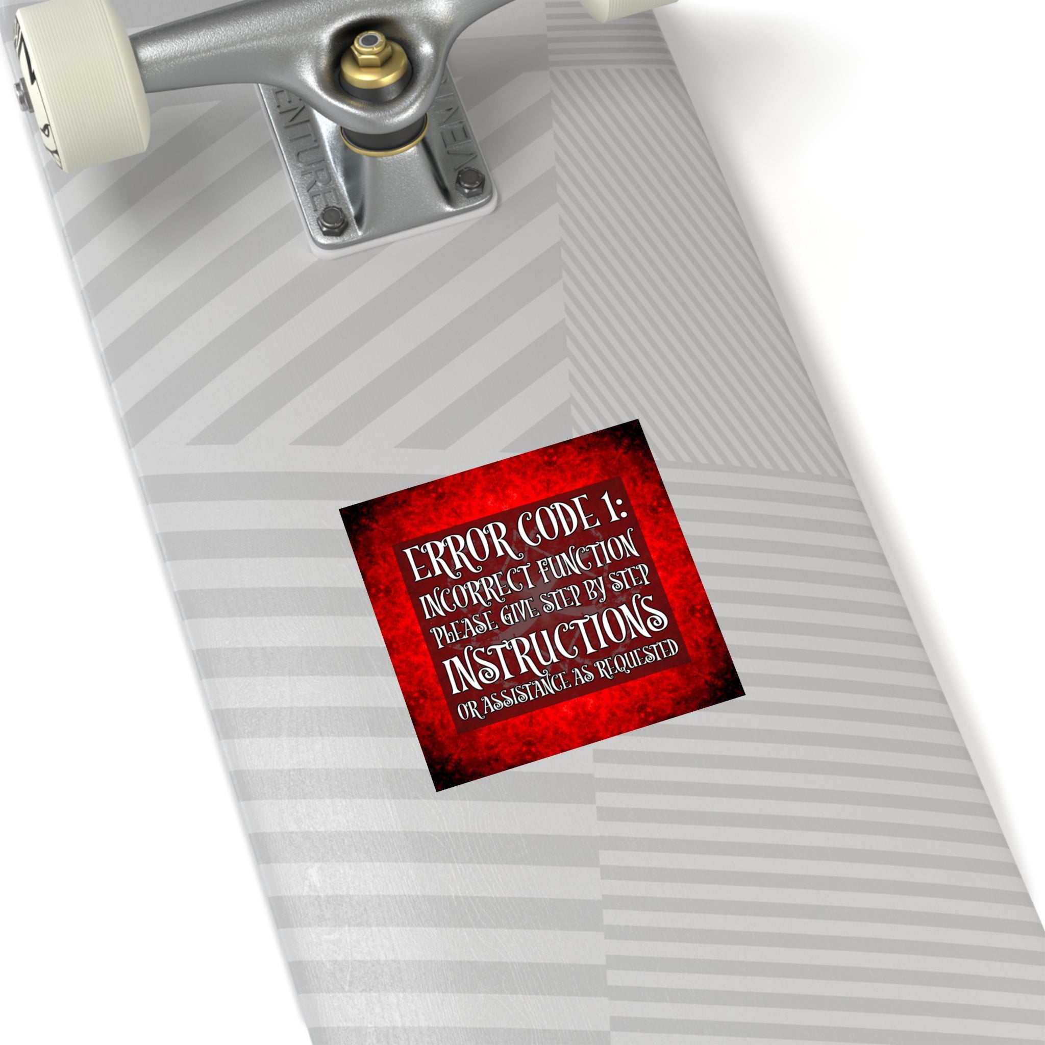 Katerina's Battle Symphony Red Instead Desires 2022 "Error Code 1" Square Stickers, Indoor\Outdoor