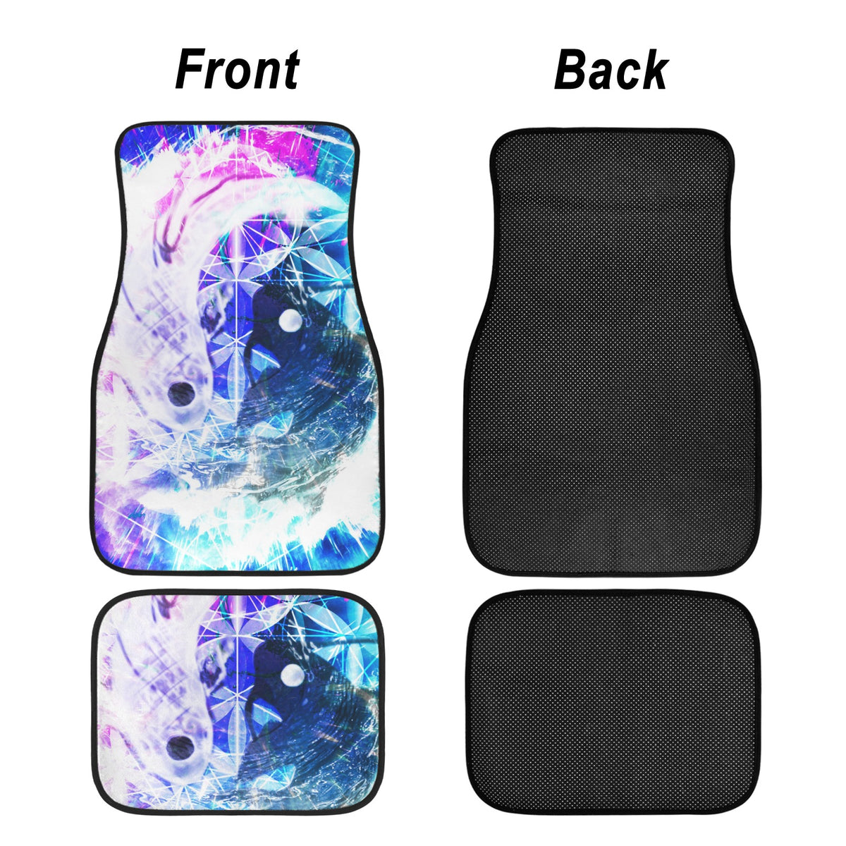 Creation's Koi Meditations 4-Piece Car Floor Mats （Customized Separately）| Ships from USA