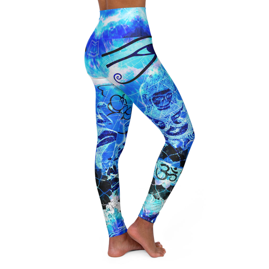 Amen Jin's Blue Sun Zen Meditations High Waisted Yoga Leggings