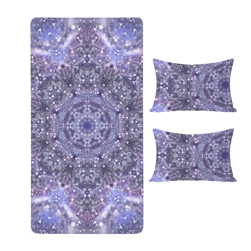 Katerina's Lilac Star Desires Twin Bedding Set (Fitted Sheet + Pillowcases) | Ships from USA