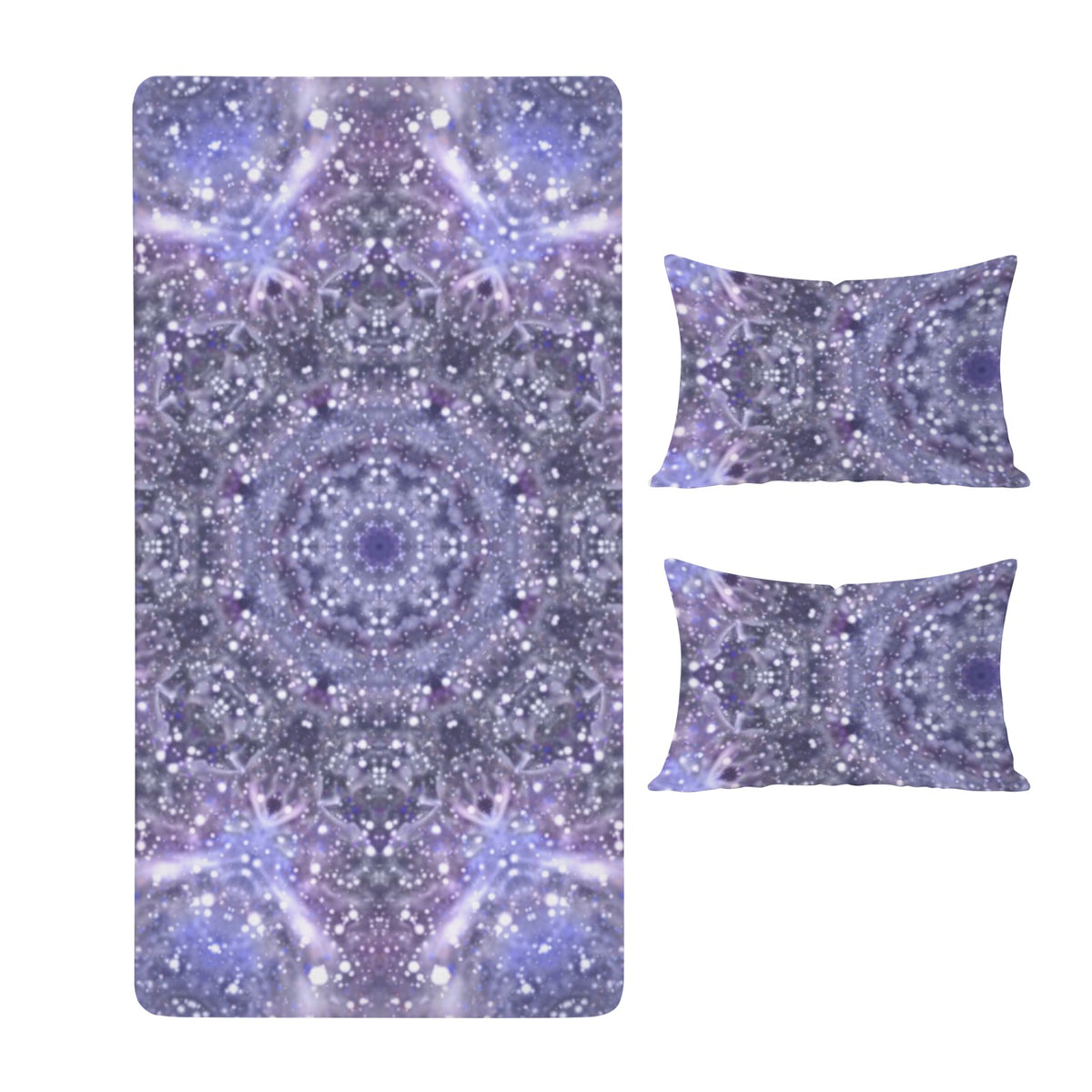 Katerina's Lilac Star Desires Twin Bedding Set (Fitted Sheet + Pillowcases) | Ships from USA