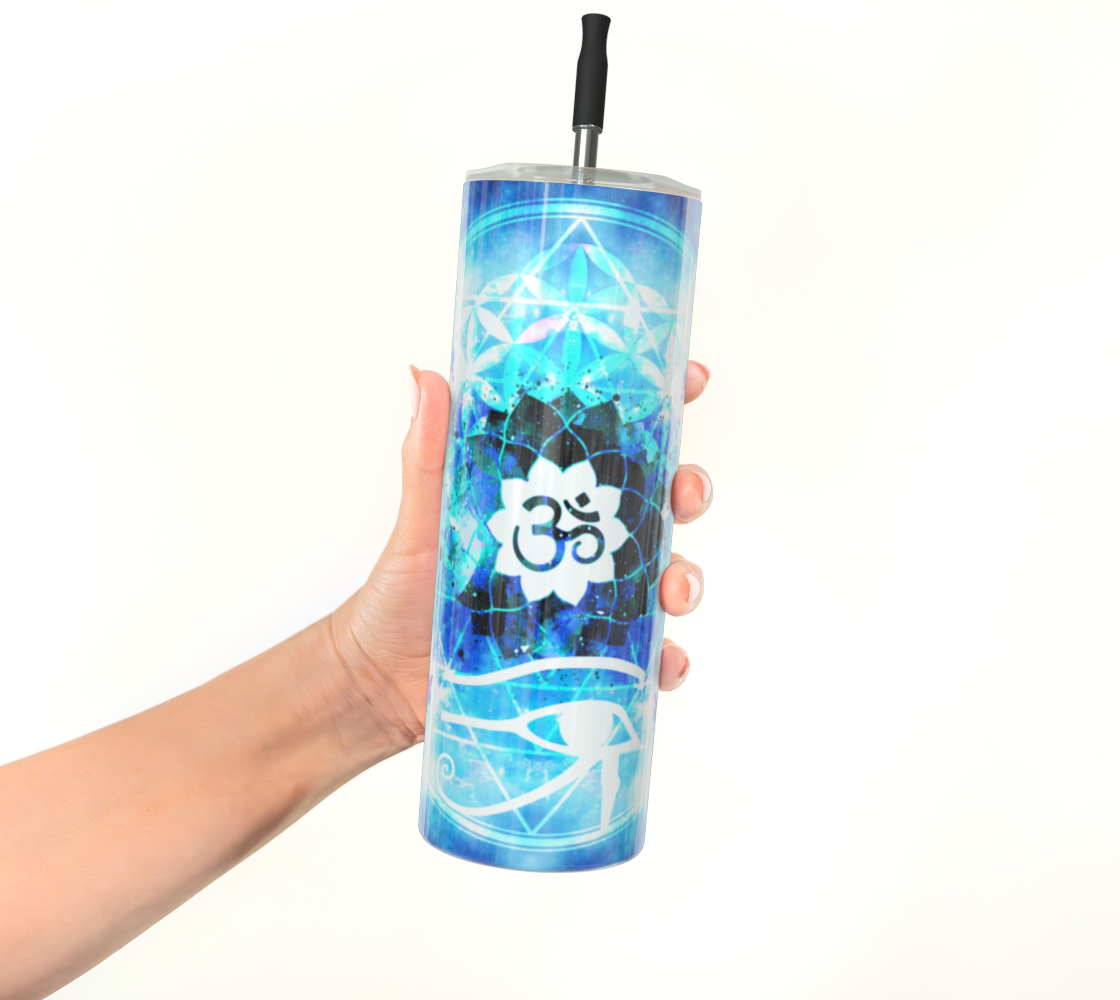 Amen Jin's Mandala of Dragon Fire Fairy Om Meditations Stainless Steel Tumbler
