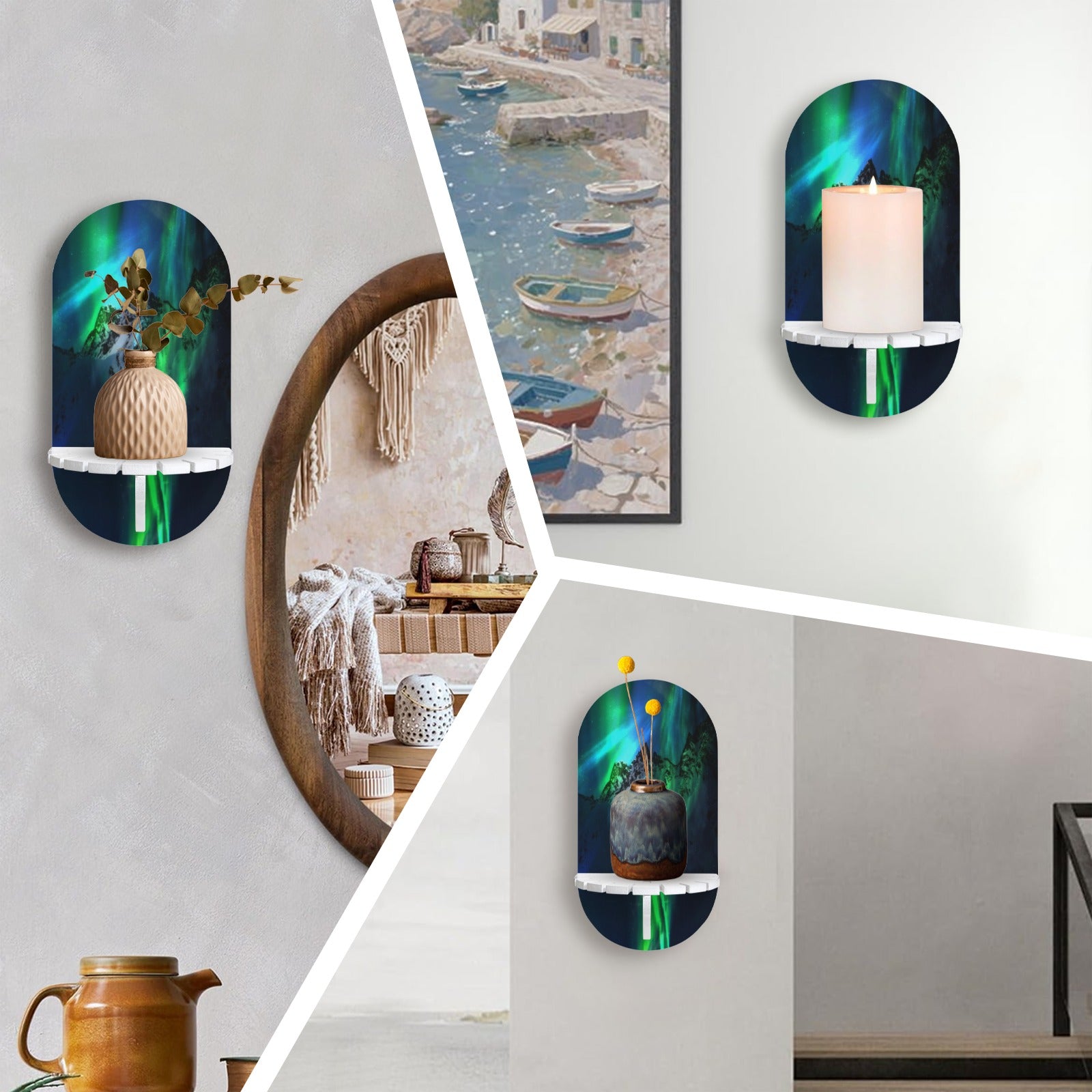 Song of the Mountain Dreams Wall Mounted Candle Holder | Ships from USA