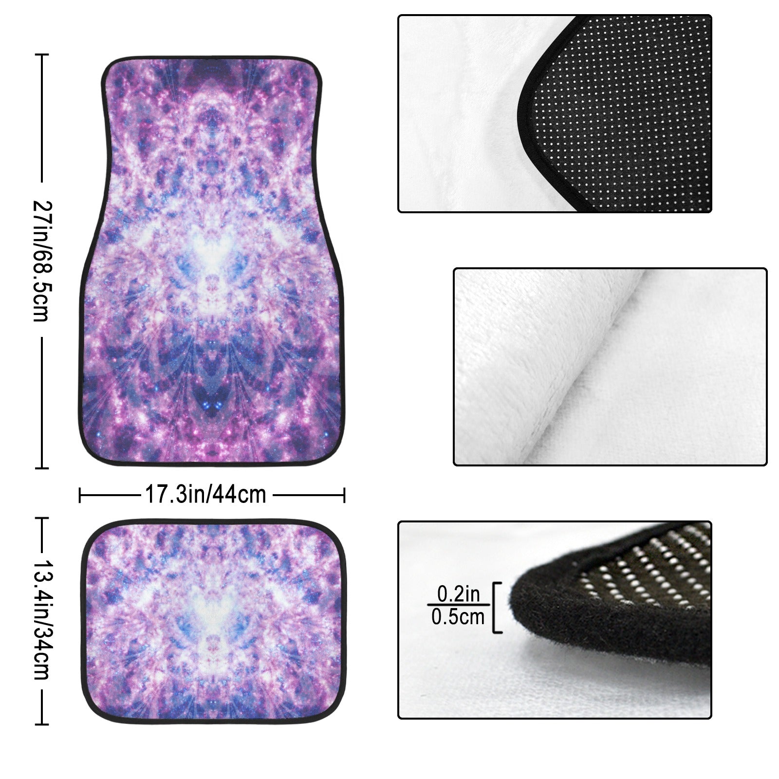 Katerina's Through Time & Space Desires 4-Piece Car Floor Mats （Customized Separately）| Ships from USA
