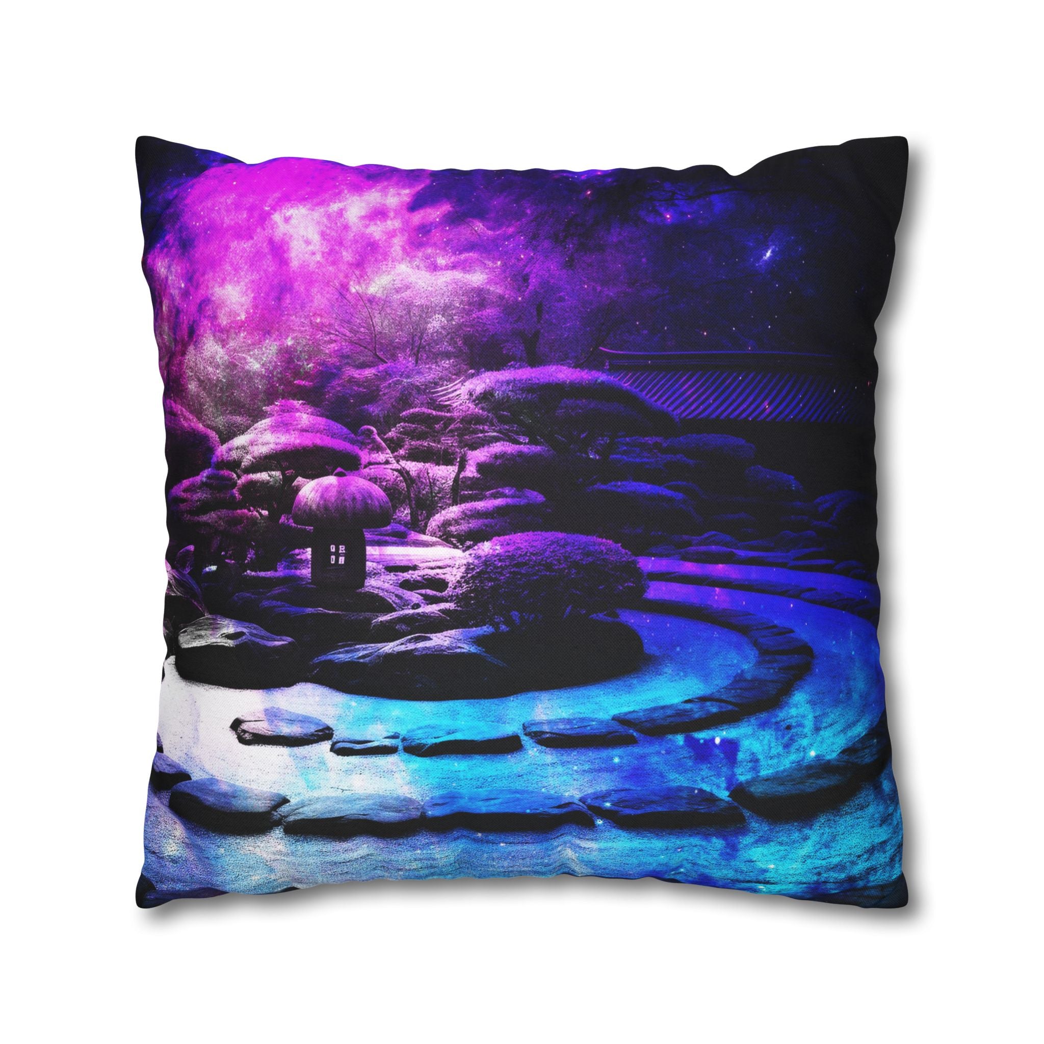 Creation's Heaven Tranquil Garden Dreams Spun Polyester Square Pillow Case