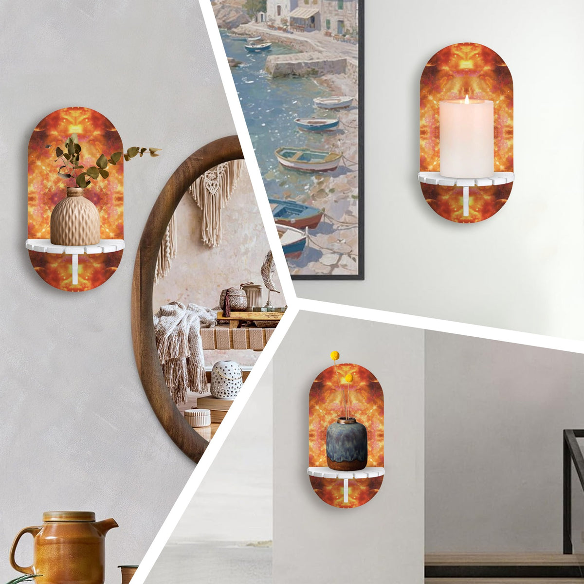Samhain Night Dreams Desires Wall Mounted Candle Holder | Ships from USA