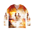 Samhain Eve Salem Harbor Dream Women's Long Sleeve V-neck Shirt