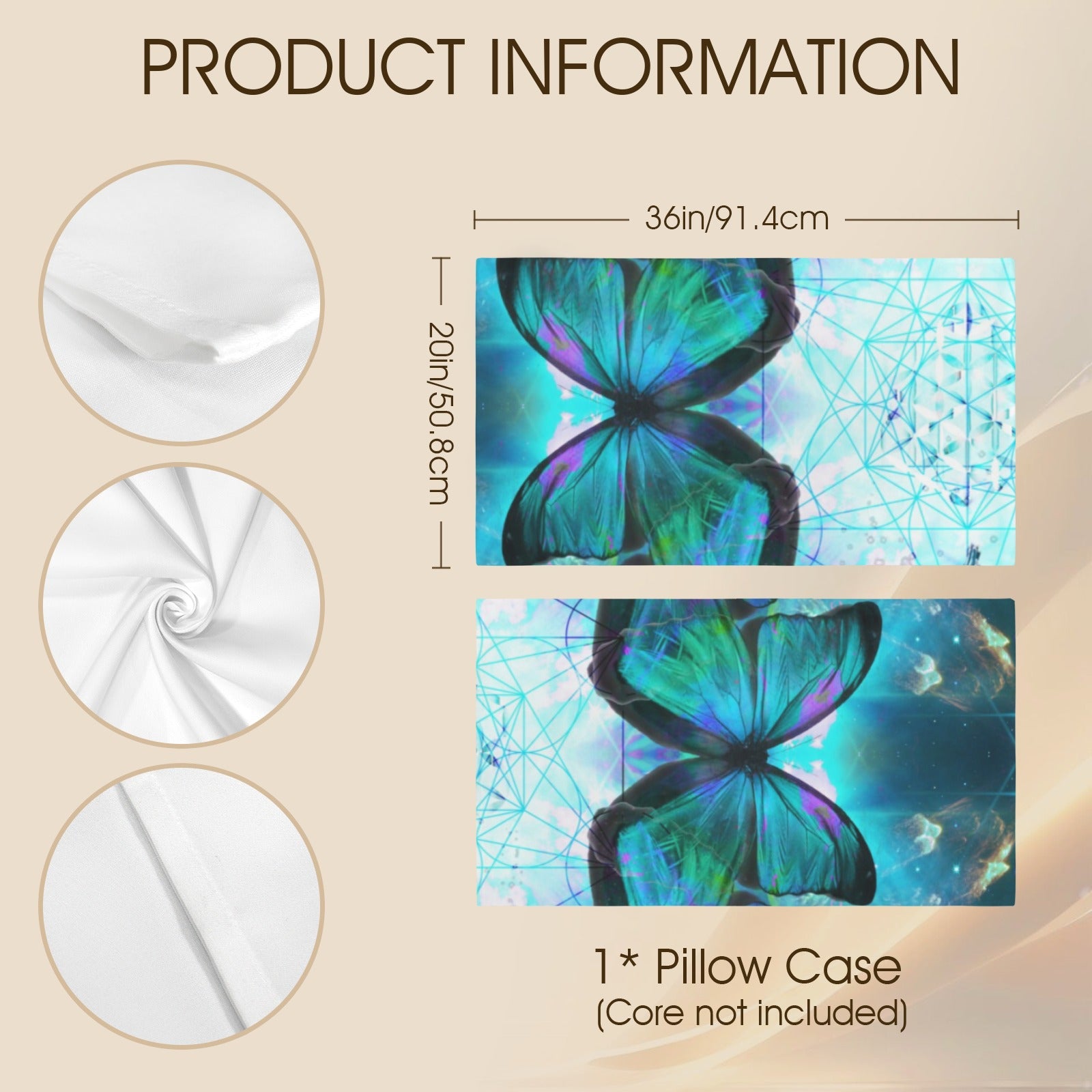 Katerina's Now & Forever Metamorphosis Meditations Pillow Case 36" x 20"  | Ships from USA