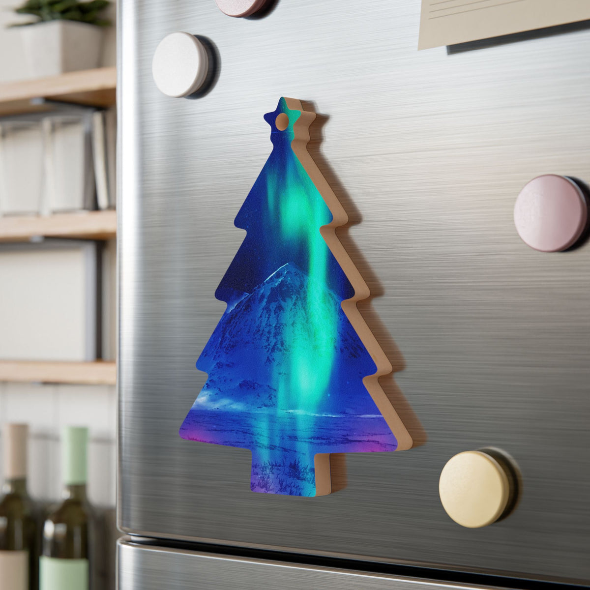 Lighted String Matanuska Dreams Wooden Ornaments