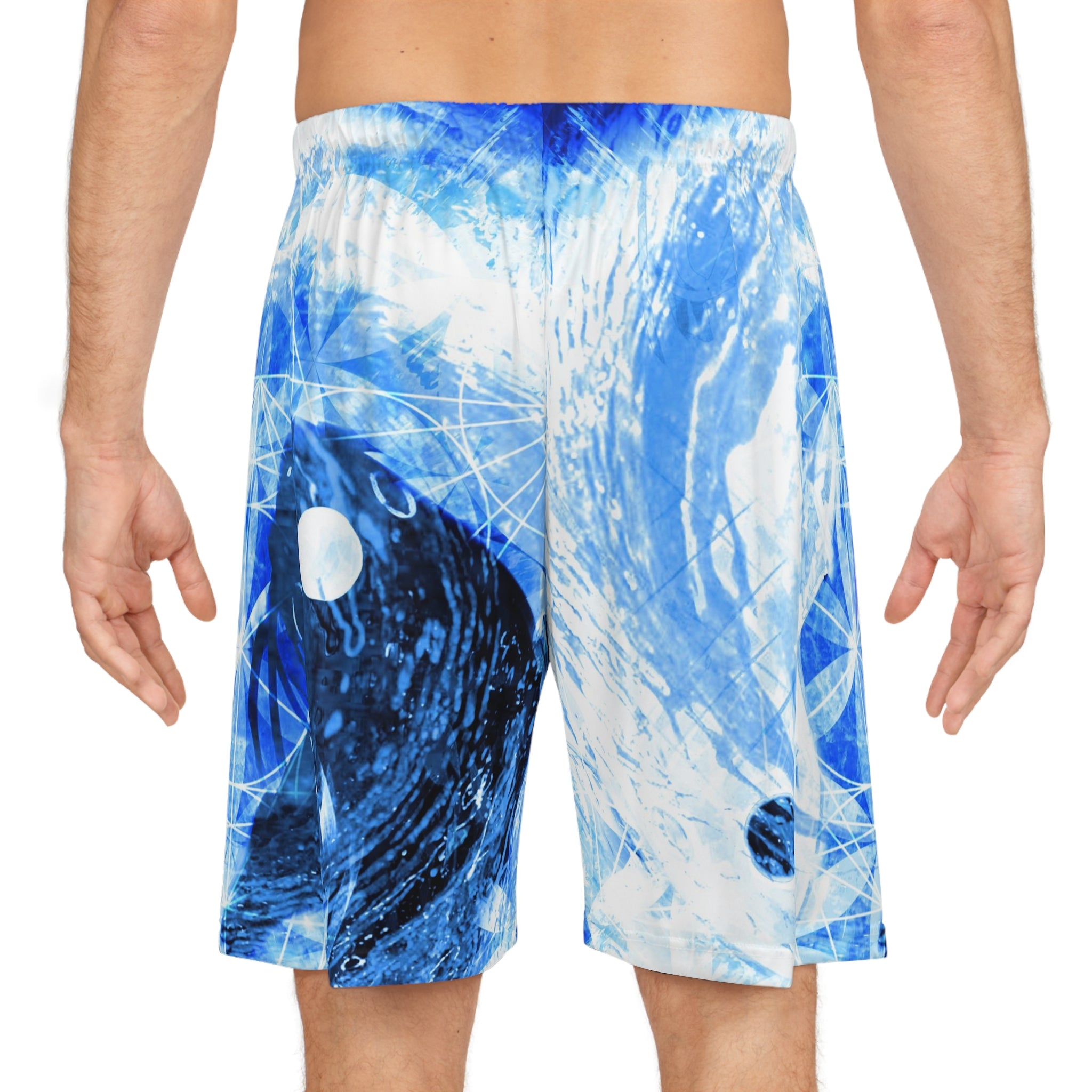 Amen Jin's Blue Sun Koi Meditations Basketball Shorts
