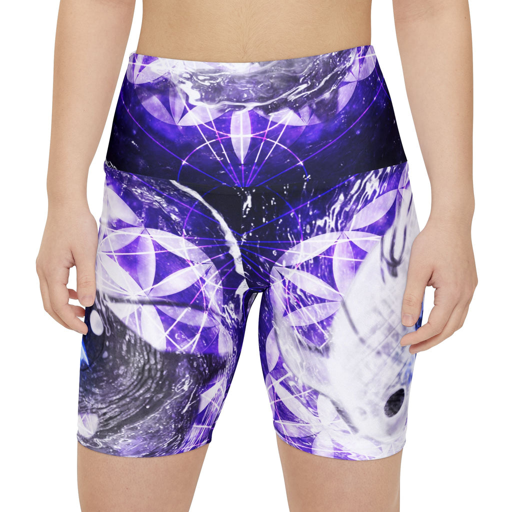 Katerina's Dragon's Eye Desires Koi Meditations Women's Workout Shorts