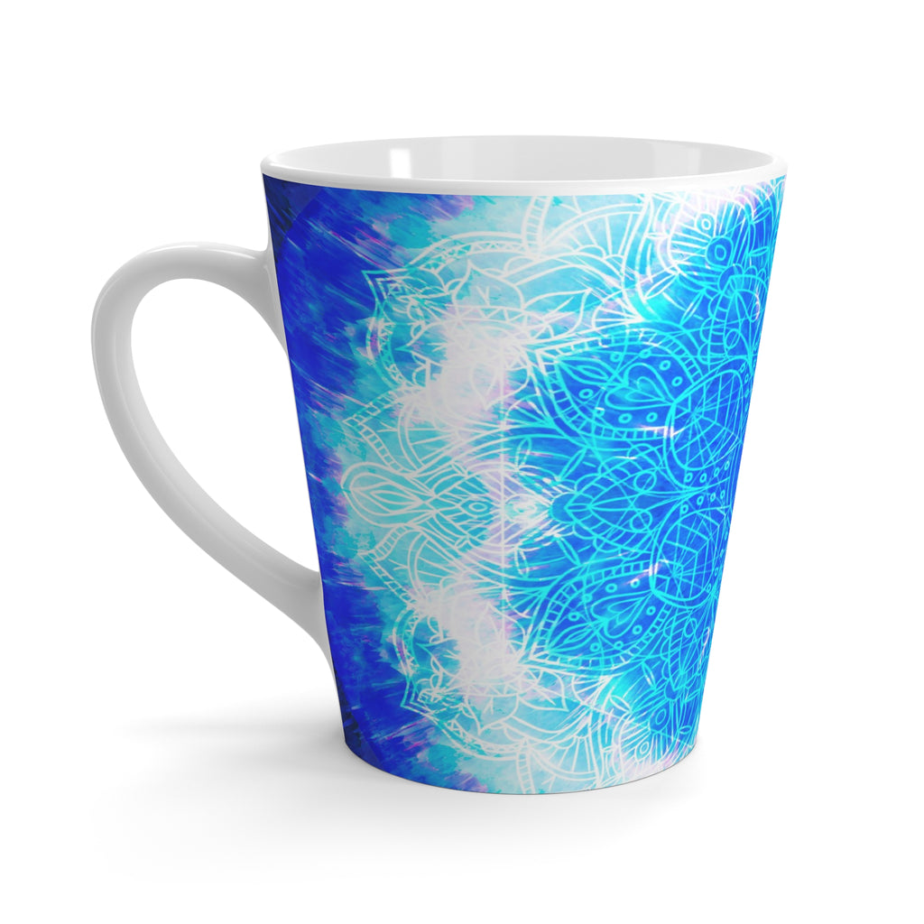 Amen Jin's Blue Sun Om Meditations Latte Mug