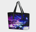 Amethyst Dancing Sea Dreams Vegan Leather Tote Bag