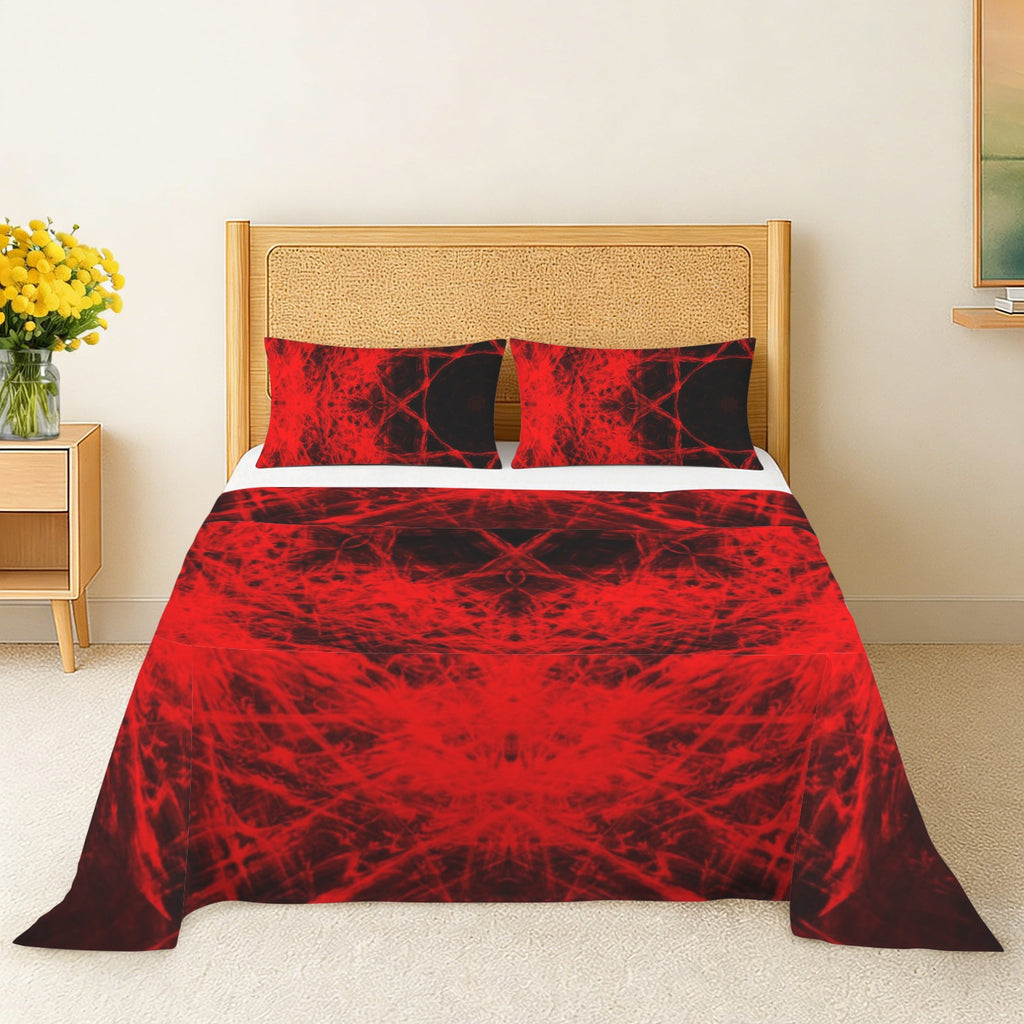 Katerina's Waiting for Hello Desires 3-Piece Bedding Set (Bed Sheet + Pillowcases)  | Ships from USA