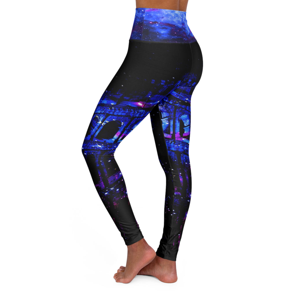 Lover's Dreams of Roman Patterns Past High Waisted Yoga Leggings