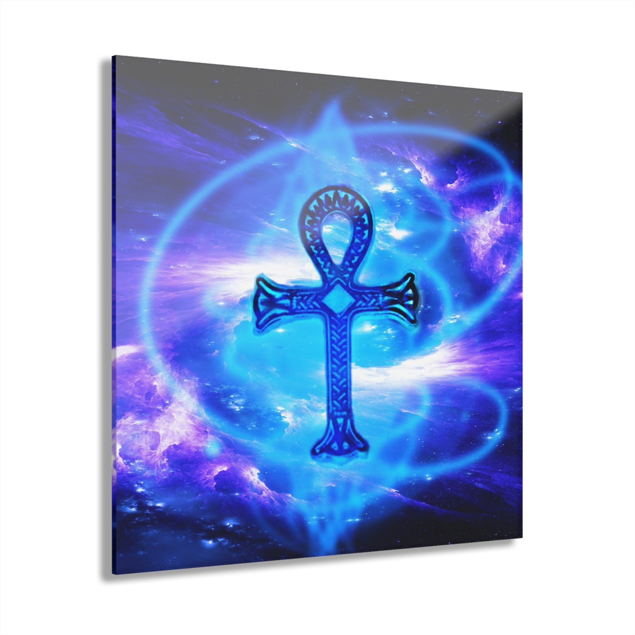 Amethyst Sapphire Ankh Dreams Acrylic Prints (French Cleat Hanging)