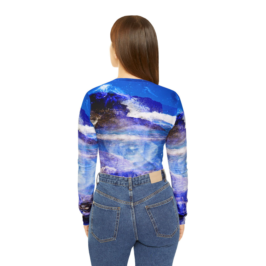 Sea of Serenity Dreams Women's Long Sleeve V-neck Shirt
