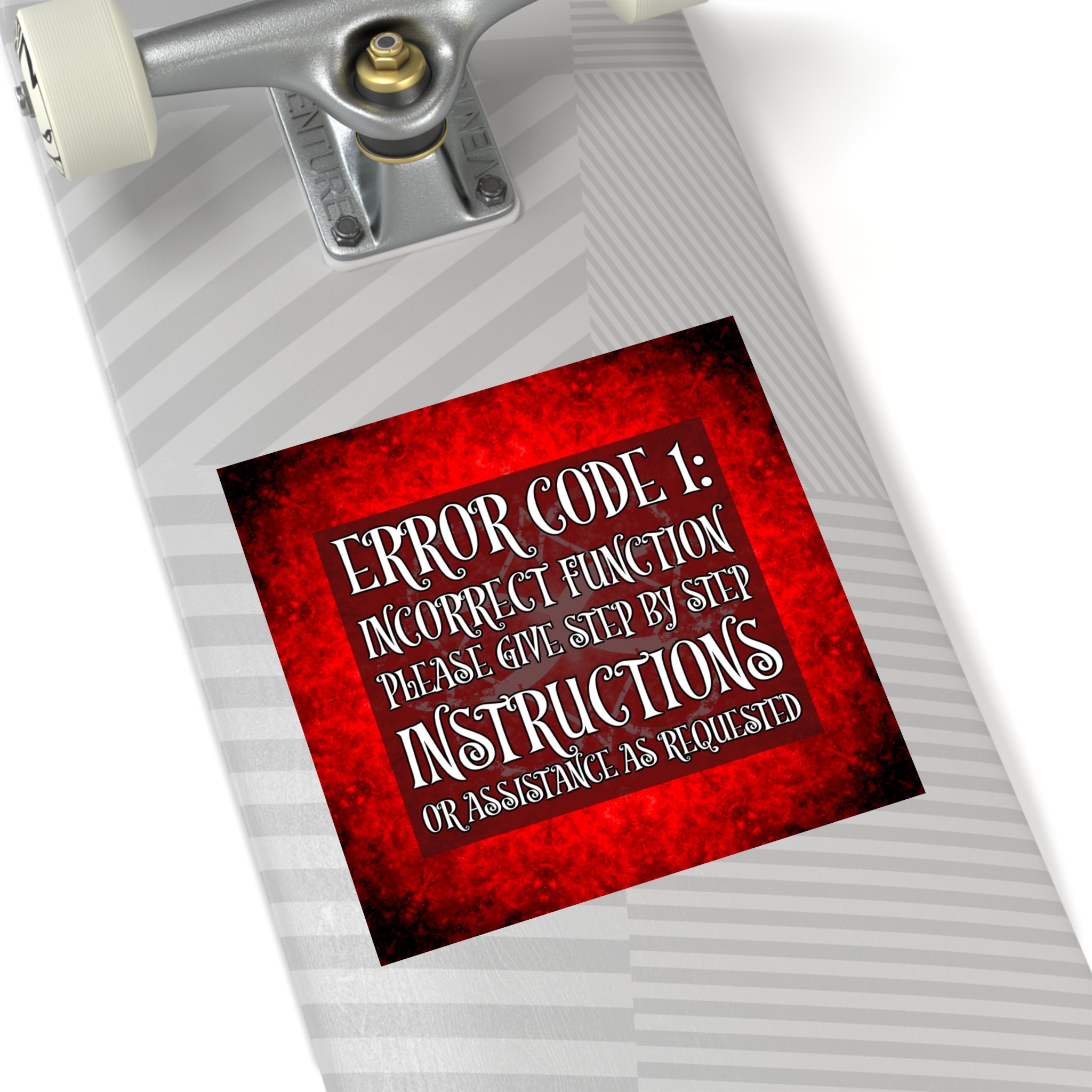 Katerina's Battle Symphony Red Instead Desires 2022 "Error Code 1" Square Stickers, Indoor\Outdoor