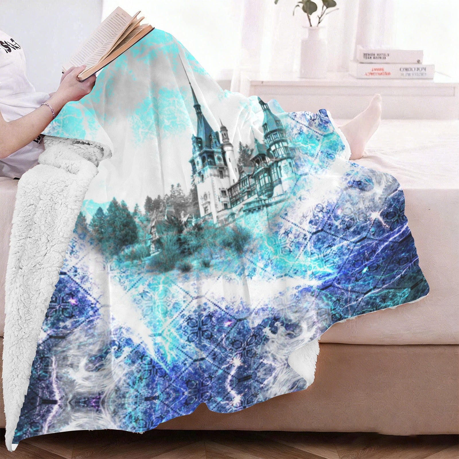 Katerina's Electric Dragon Fire Desires Dragoness Dreams Sherpa Fleece Blanket 60" x 80" | Ships from USA