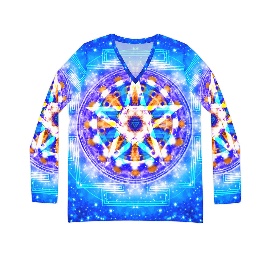 Katerina's Howl's Tomorrow Girl Beltane Meditations Long Sleeve V-neck Shirt