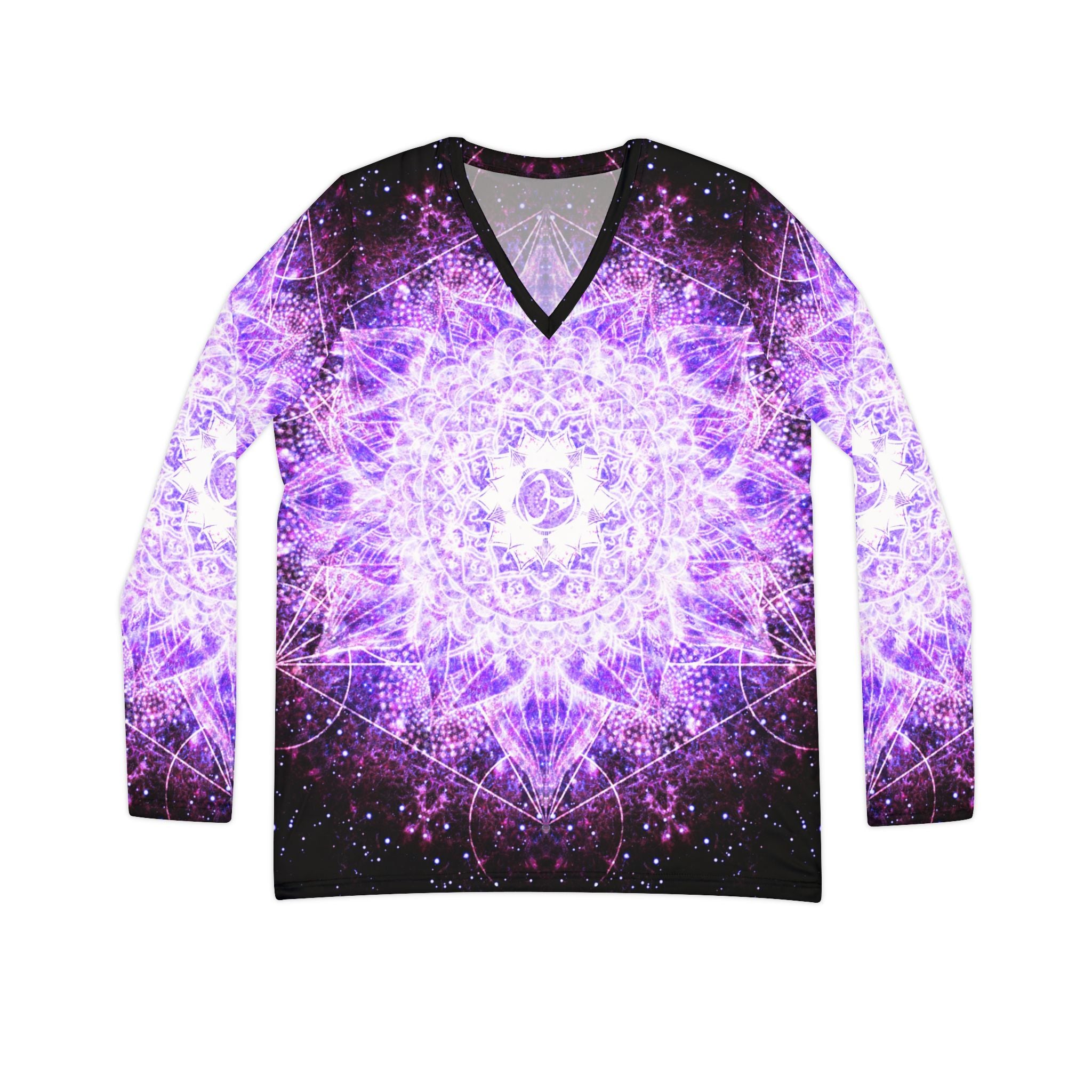 Sahasara Meditations Long Sleeve V-neck Shirt