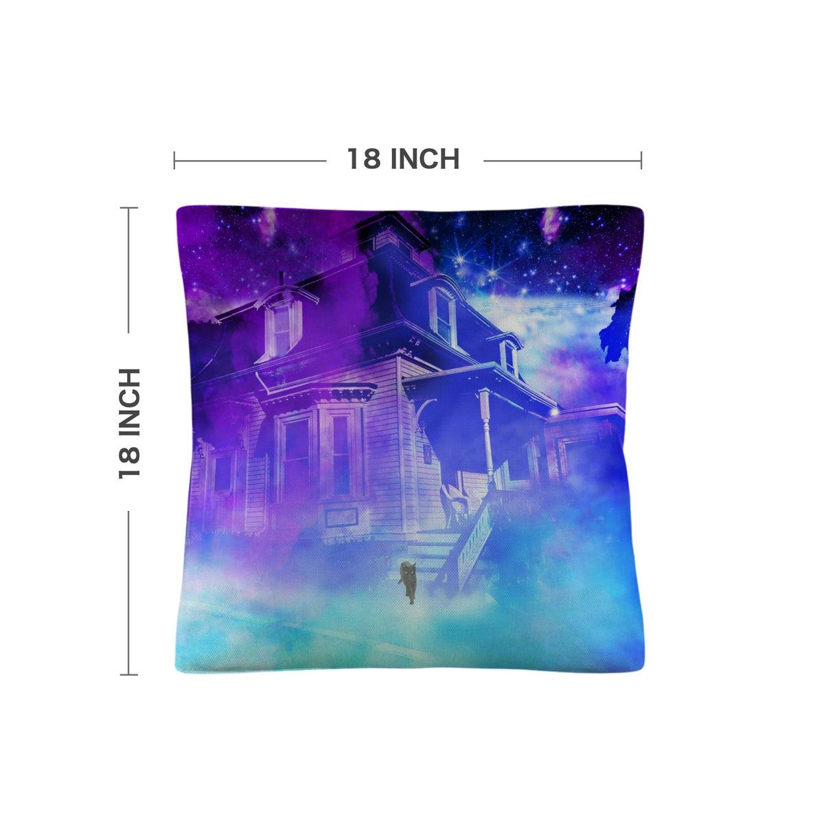 Amen Jin's Katerina's Eros & Psyche Hocus Pocus Dreams Linen Throw Pillow 18" x 18" ( 1 Piece ) | Ships from USA