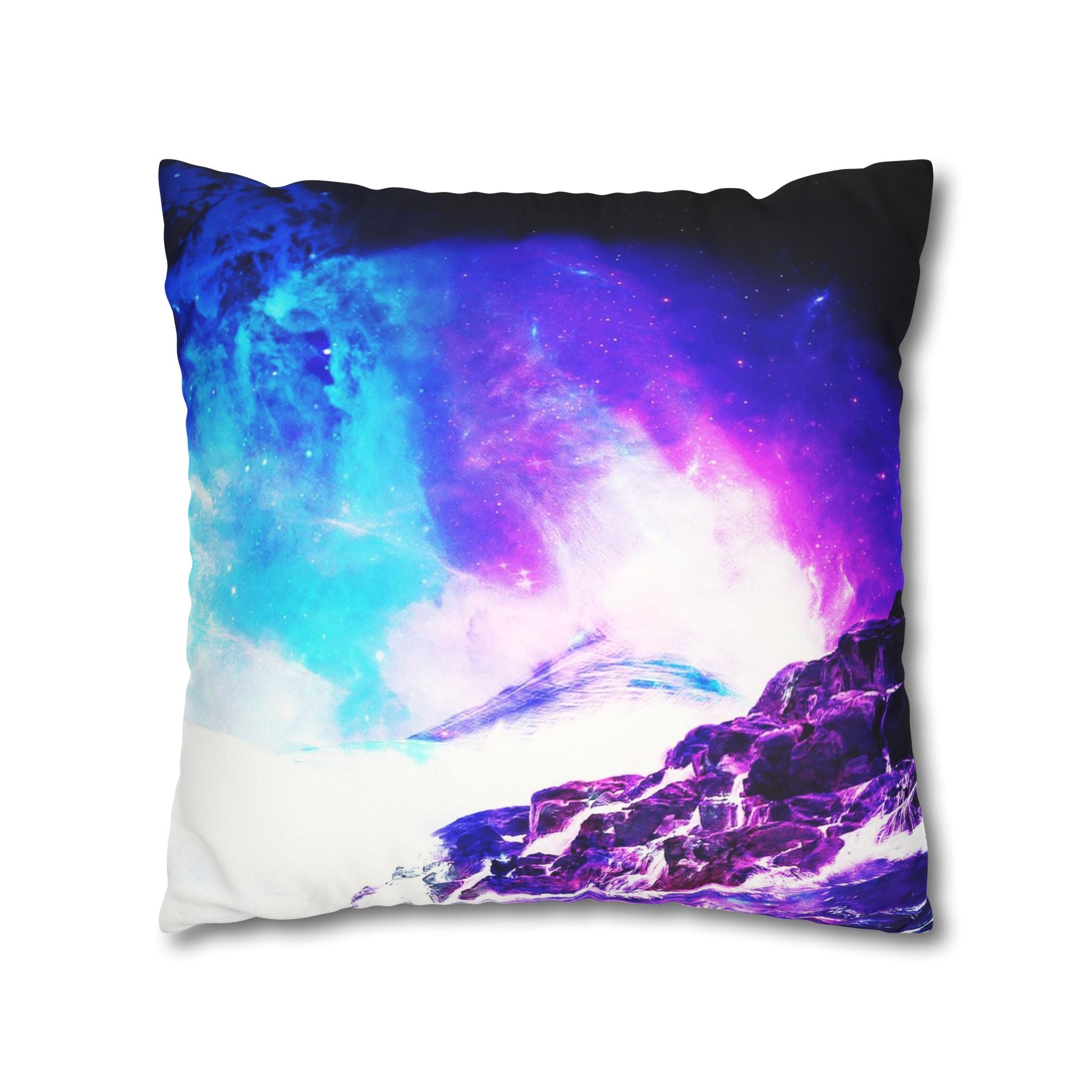 Creation's Heaven Serenity Bay Dreams Faux Suede Square Pillow Case