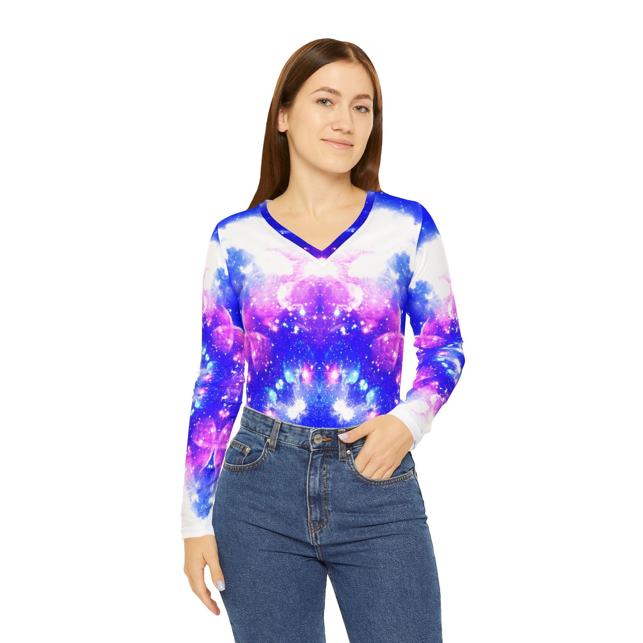 Amen Jin's Manifestation of His Desires Long Sleeve V-neck Shirt
