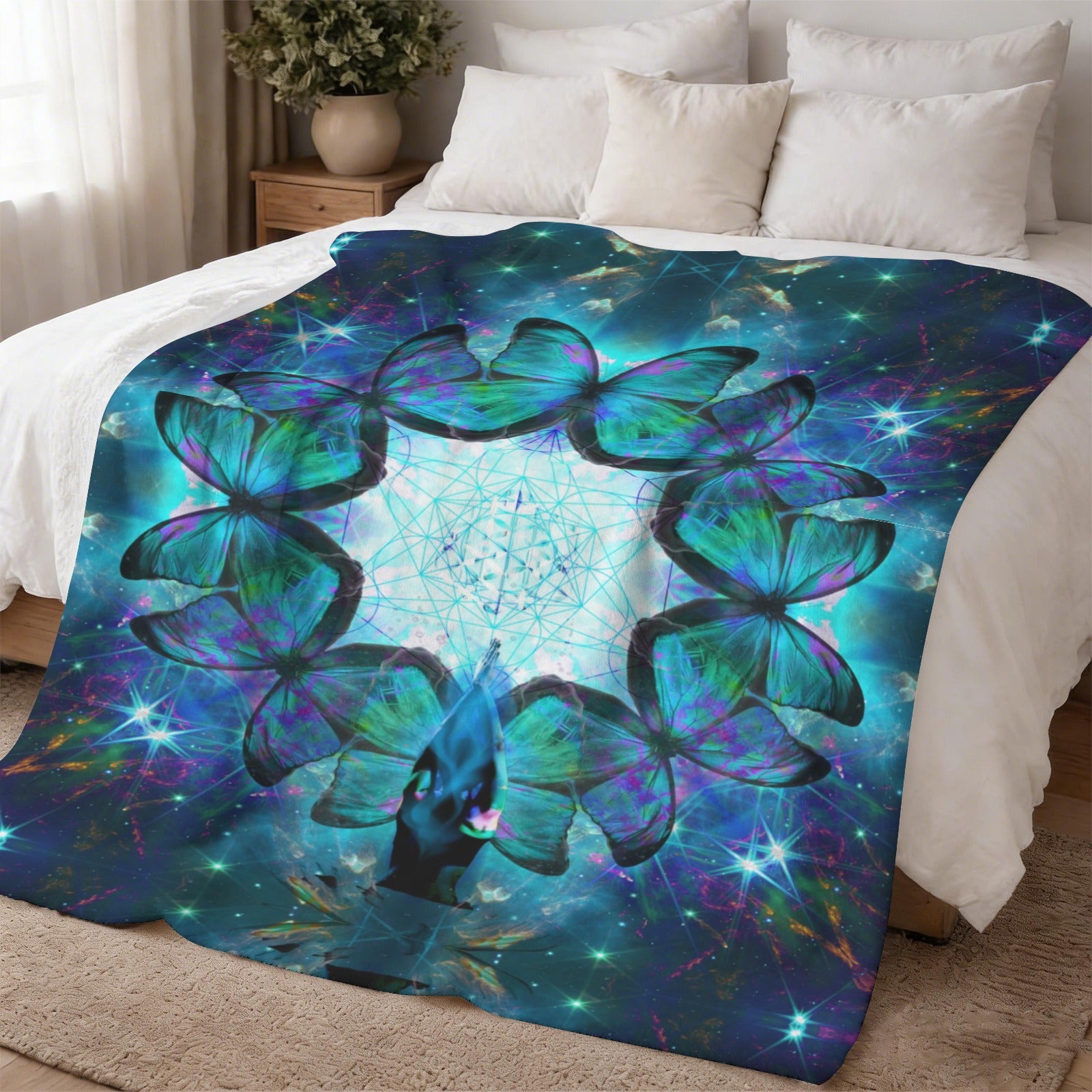 Katerina's Now & Forever Metamorphosis Meditations Sherpa Fleece Blanket 60" x 80" | Ships from USA