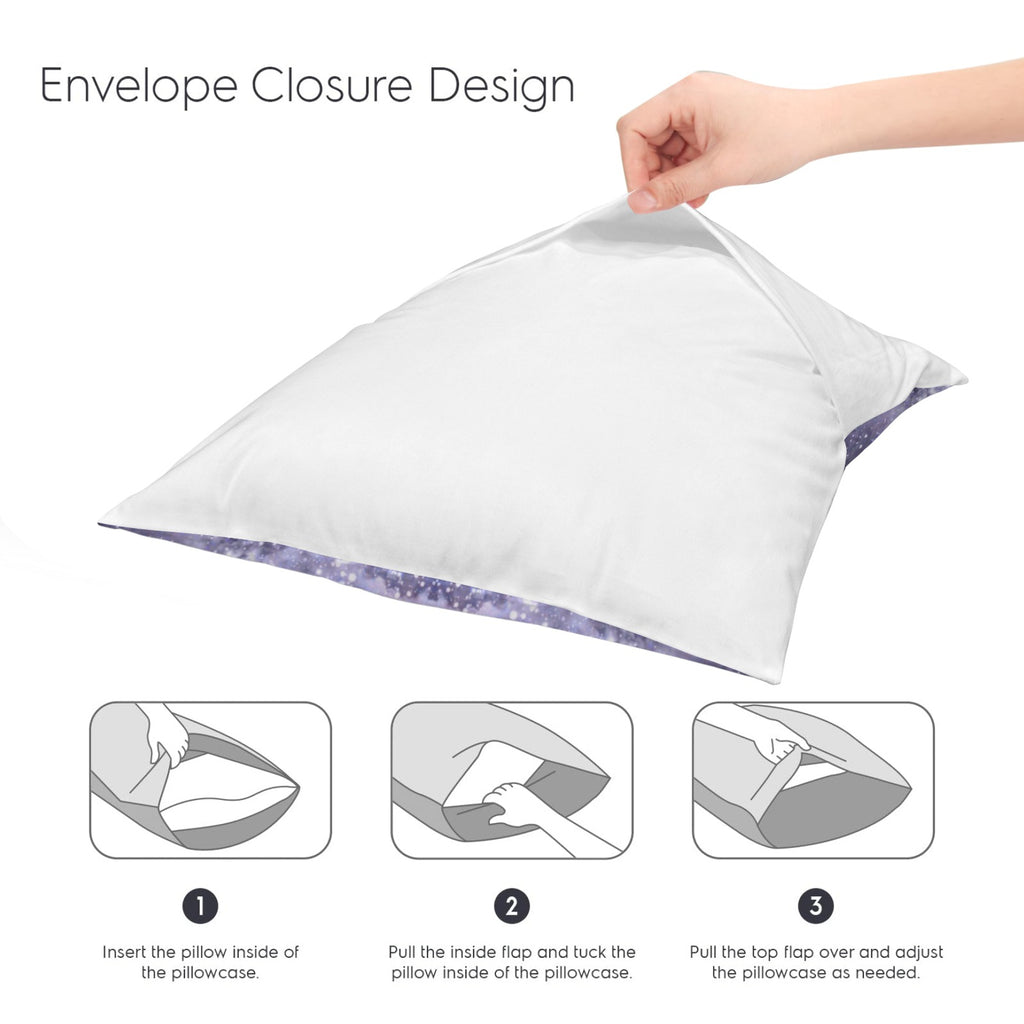 Katerina's Lilac Star Desires Custom Pillow Cases 18" x 18" (2-Pack) | Ships from USA