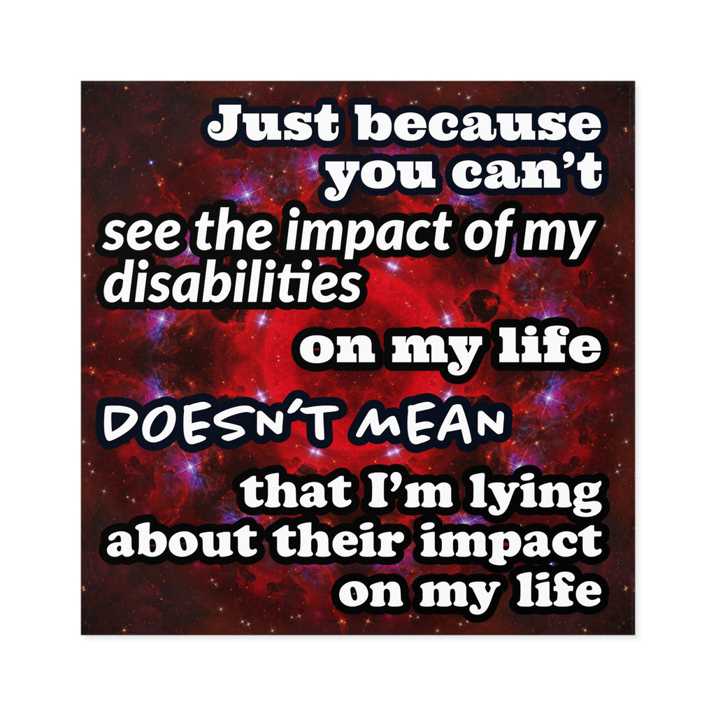 Katerina's Battle Symphony Desires "Just Because You Can't" Square Stickers, Indoor\Outdoor