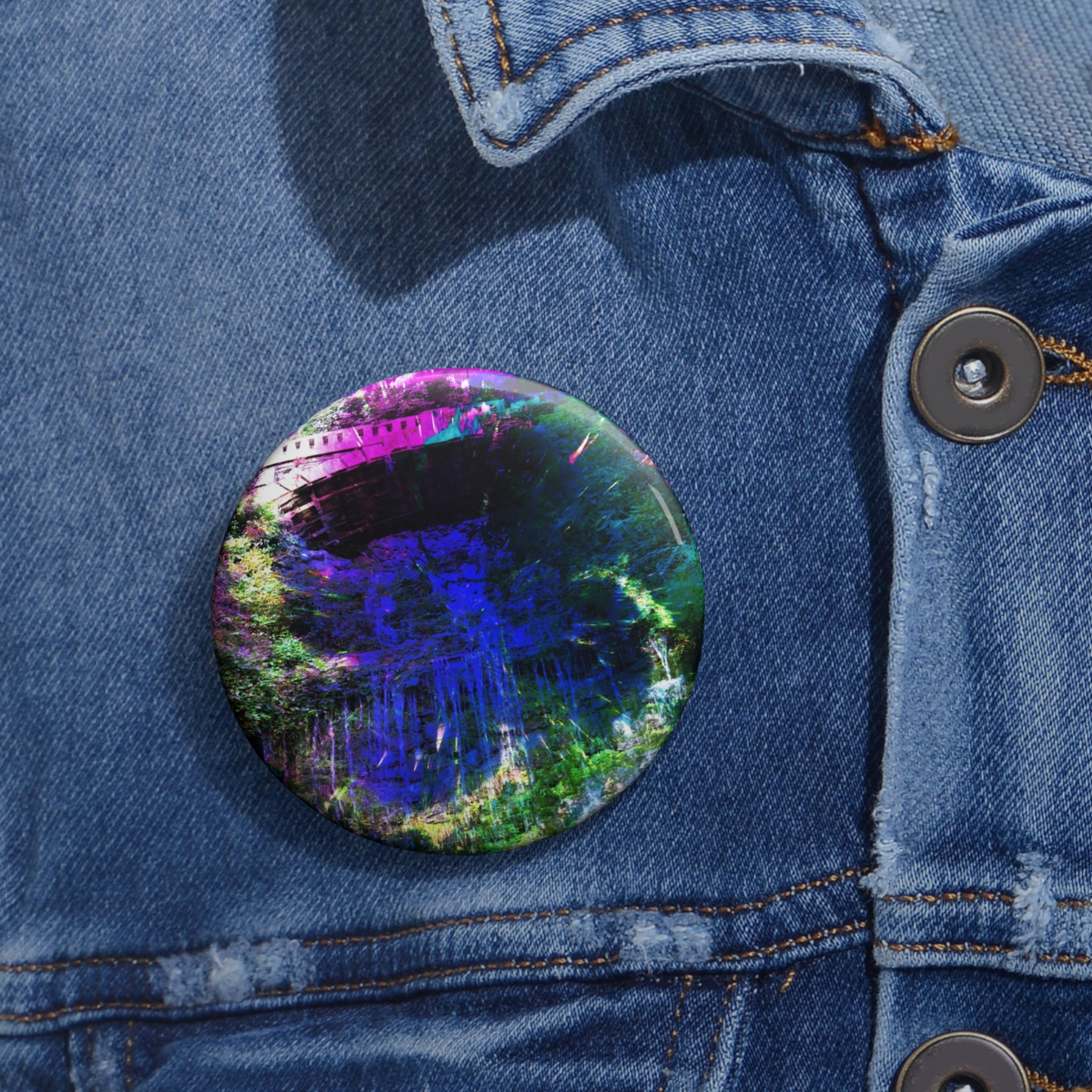 Creation's Eathereal Falls Pin Buttons