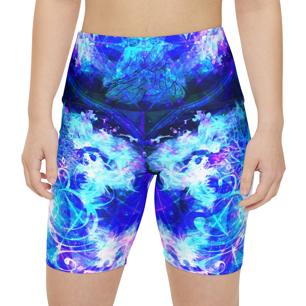 Amen Jin's Memories of Yesterday Buddha Meditations Women's Workout Shorts