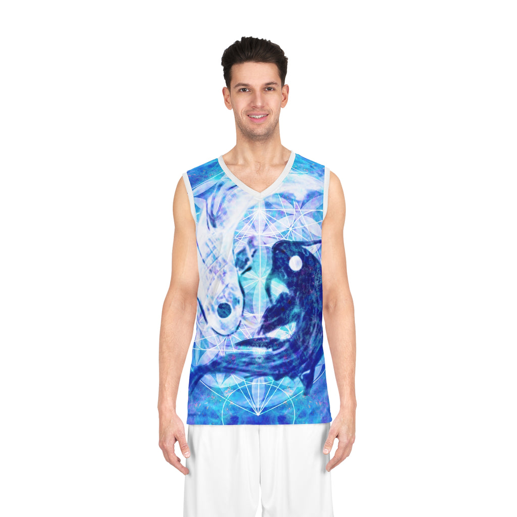 Amen Jin's Lotus Koi Meditations Basketball Jersey