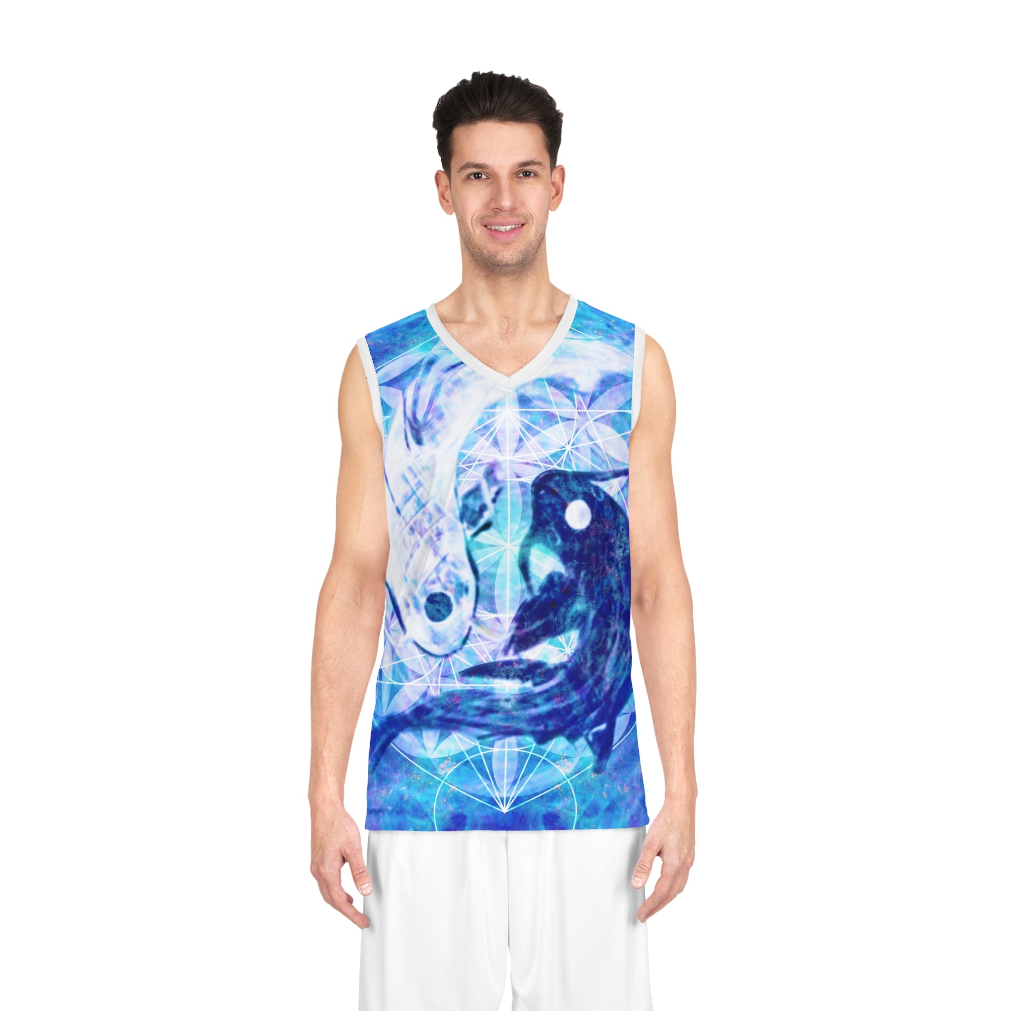 Amen Jin's Lotus Koi Meditations Basketball Jersey