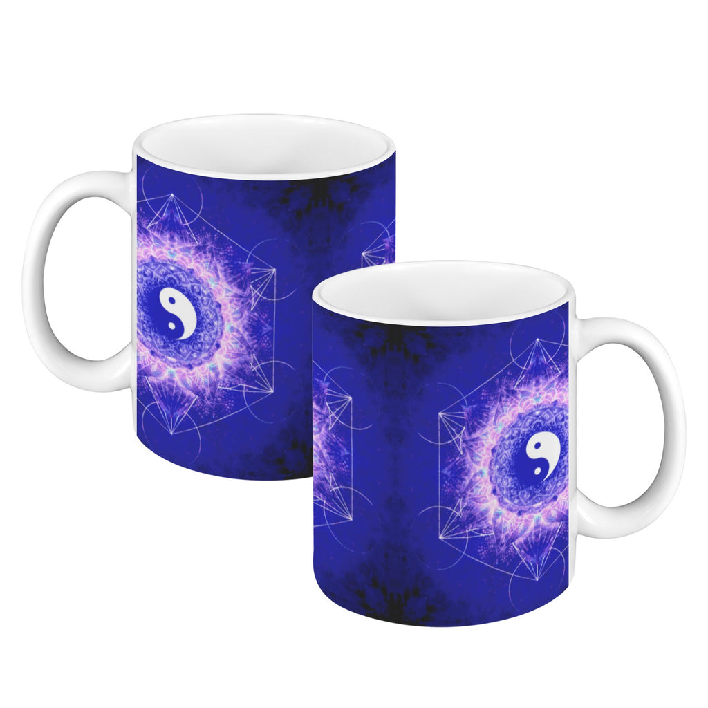 Katerina's Uncertainty in Time & Space Yin Yang Meditations Custom White Mug(11OZ)(Set of 2) | Ships from USA