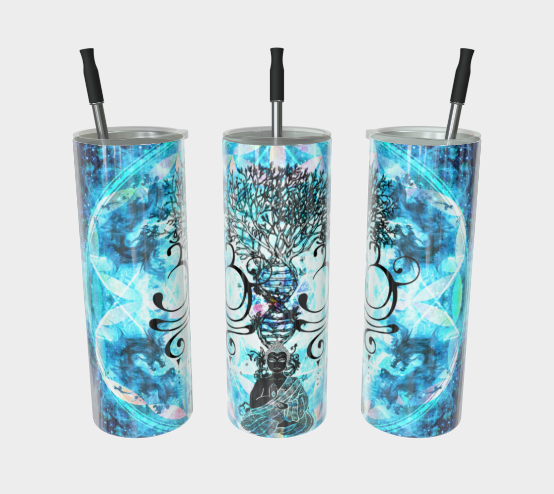 Amen Jin's all the White Horses Buddha Meditations Stainless Steel Tumbler