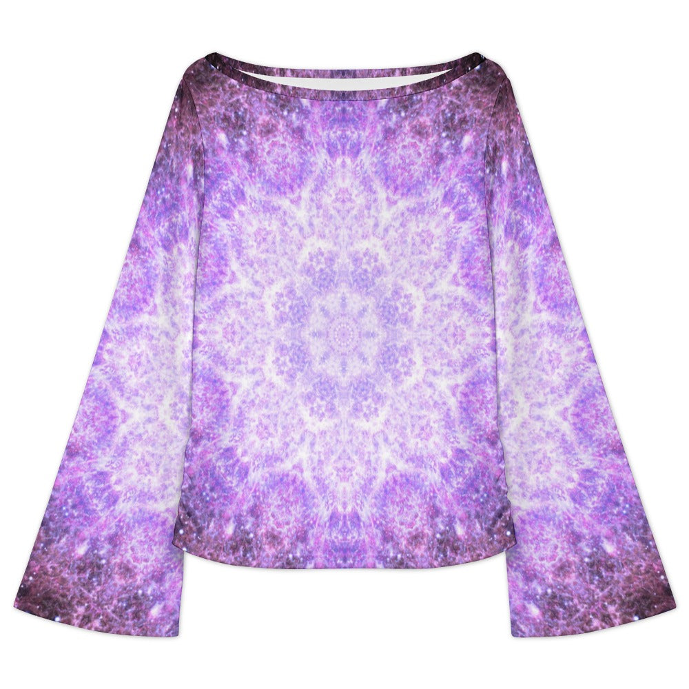Sahasrara Desires Women's Boat Neck Bell Sleeve T-shirt
