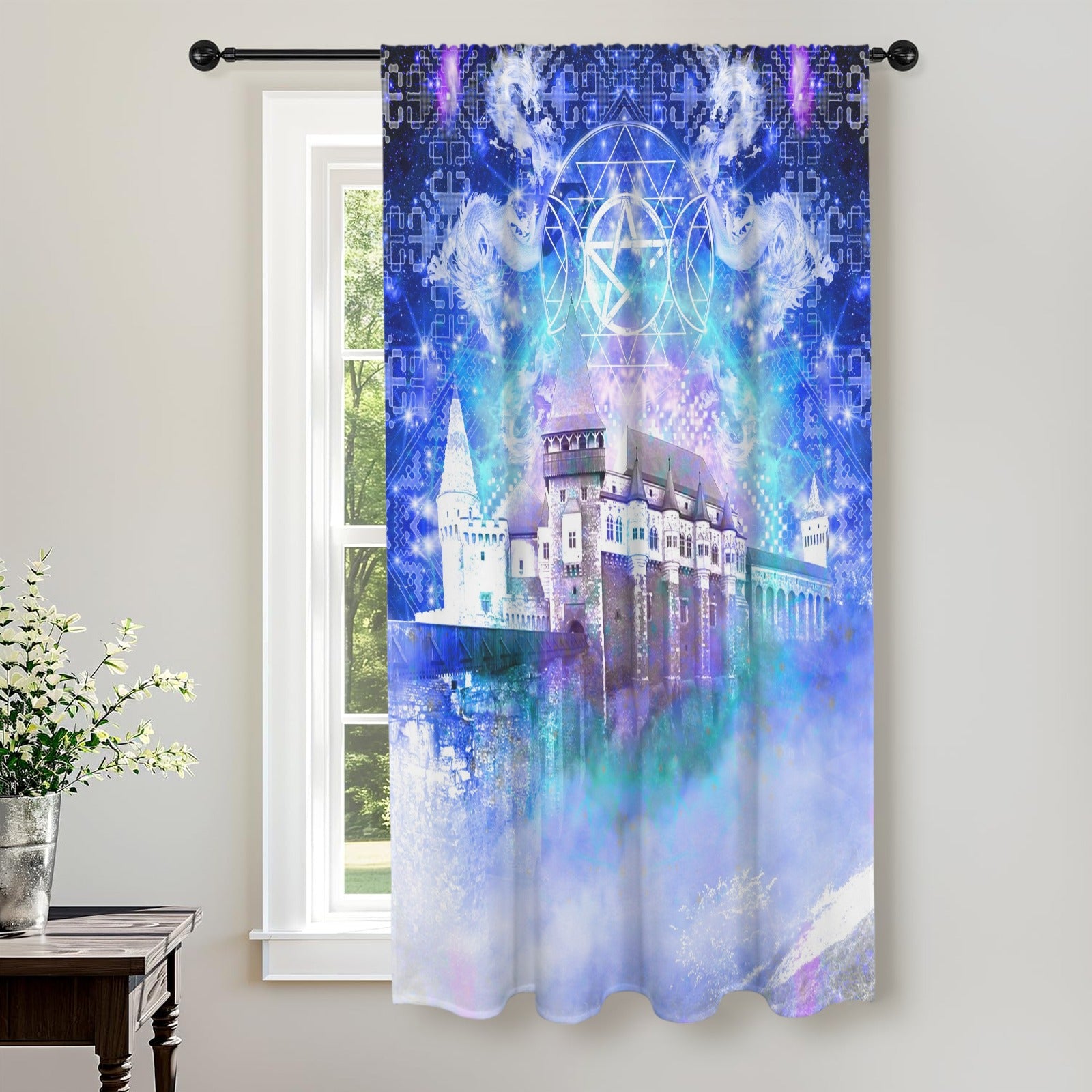 Amen Jin's Katerina's Eros & Psyche Dracularian Meditations Window Curtain 52" x 63" ( 1 Piece ) | Ships from USA