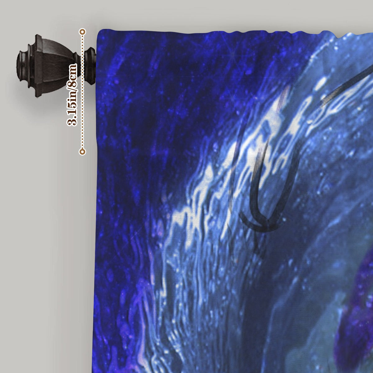 Katerina's Dragon's Eye Koi Desires Window Curtain 52" x 63" ( 1 Piece ) | Ships from USA