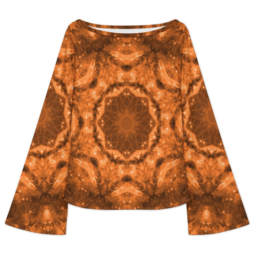 Svadisthana Desires Women's Boat Neck Bell Sleeve T-shirt