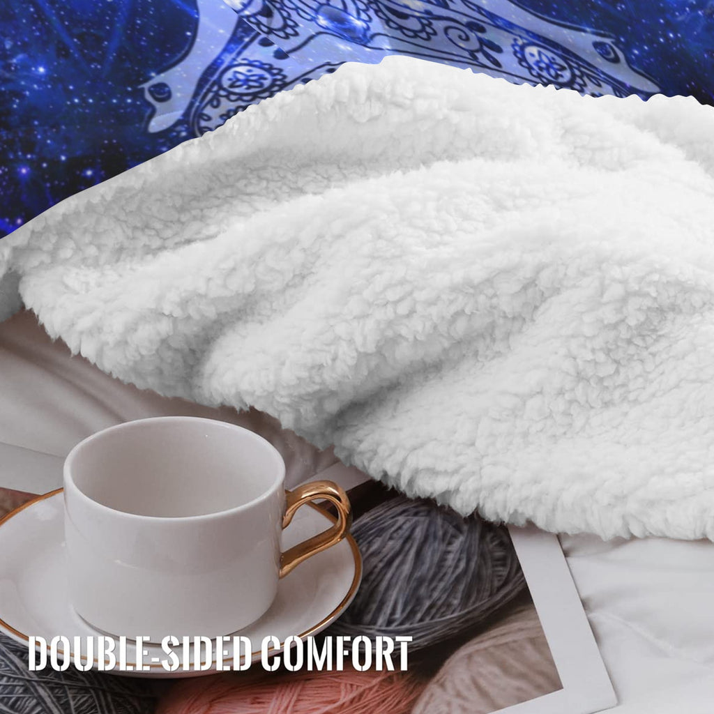 Amen Jin's Katerina's Eros & Psyche Magickal Awakening Meditations Sherpa Fleece Blanket 30" x 40" | Ships from USA