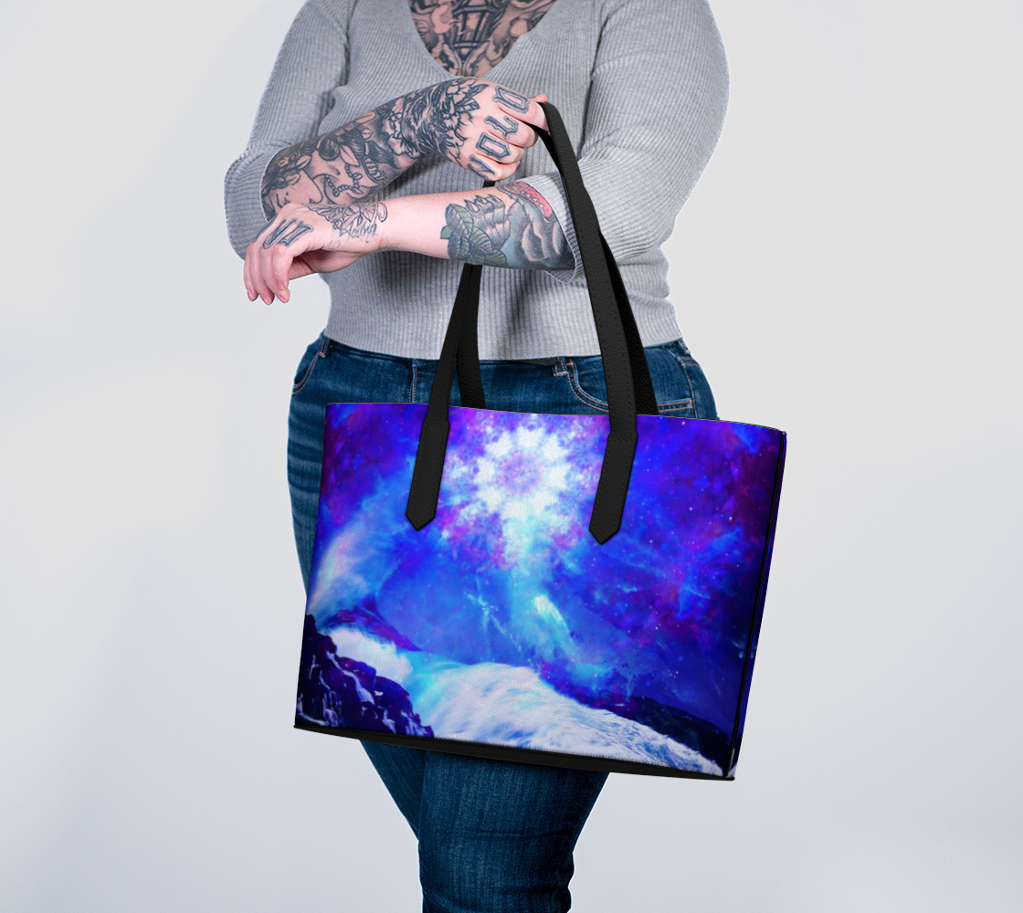 Ajna Desires Serenity Bay Dreams Vegan Leather Tote Bag