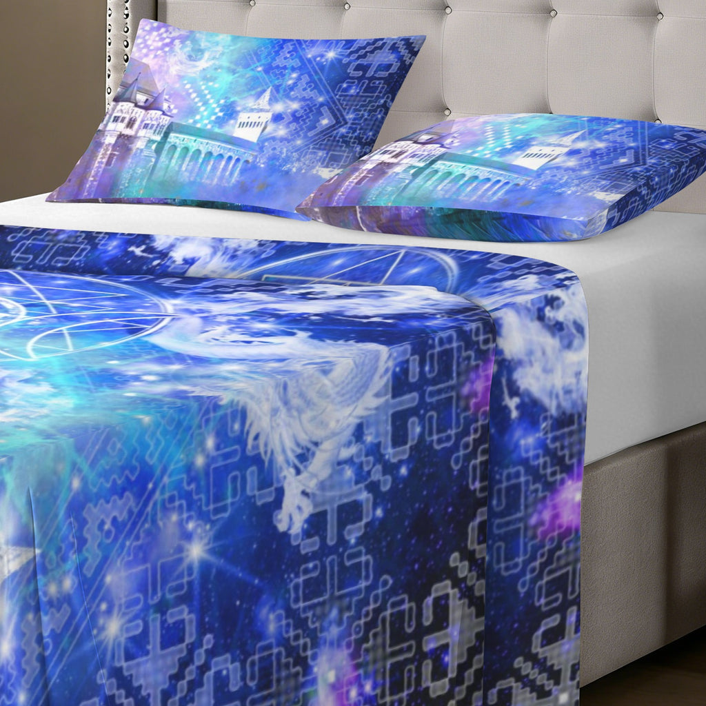 Amen Jin's Katerina's Eros & Psyche Dracularian Meditations 3-Piece Bedding Set (Bed Sheet + Pillowcases)  | Ships from USA