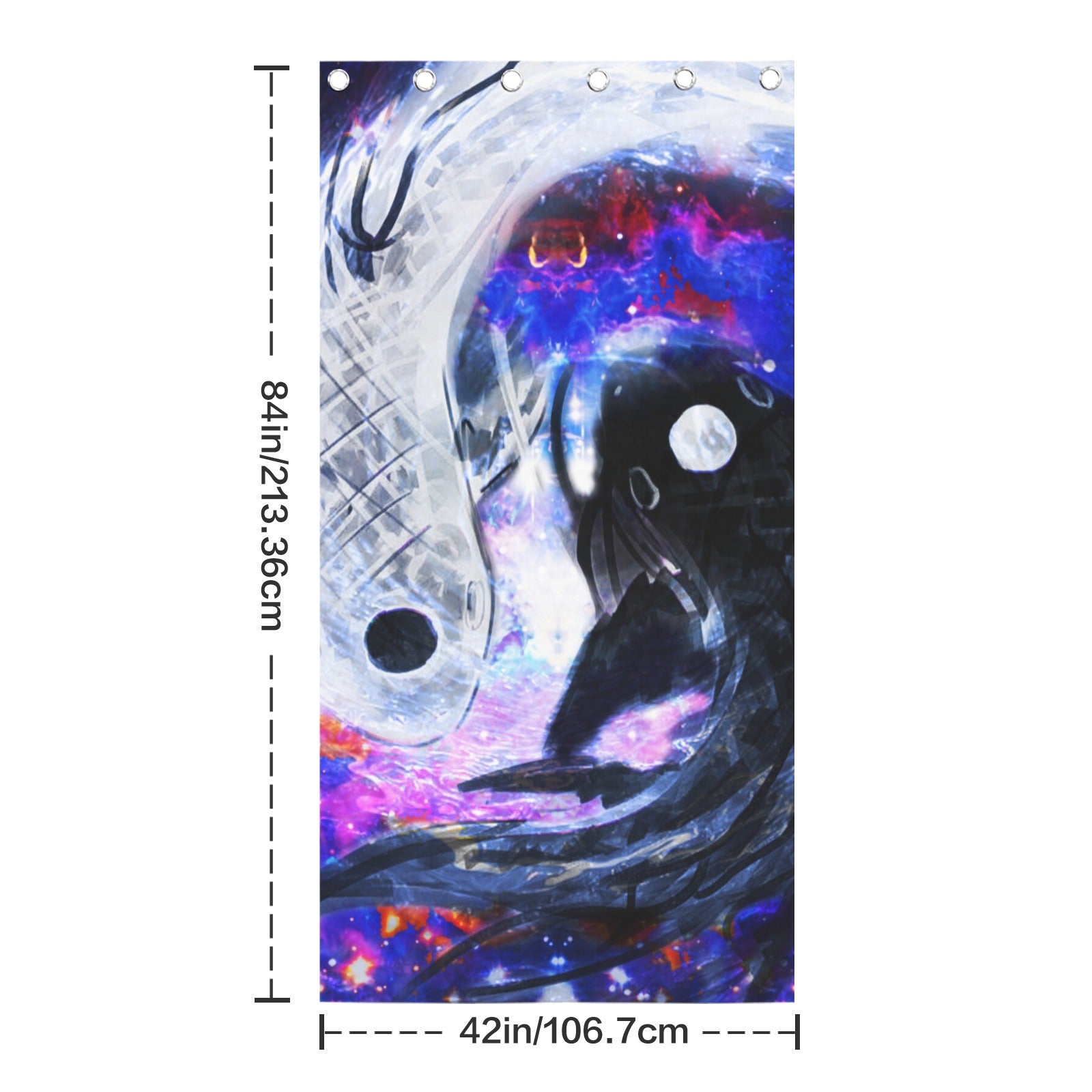 Katerina's Cassandra Koi Desires Grommet Curtain 42" x 84" ( 1 Piece ) | Ships from USA