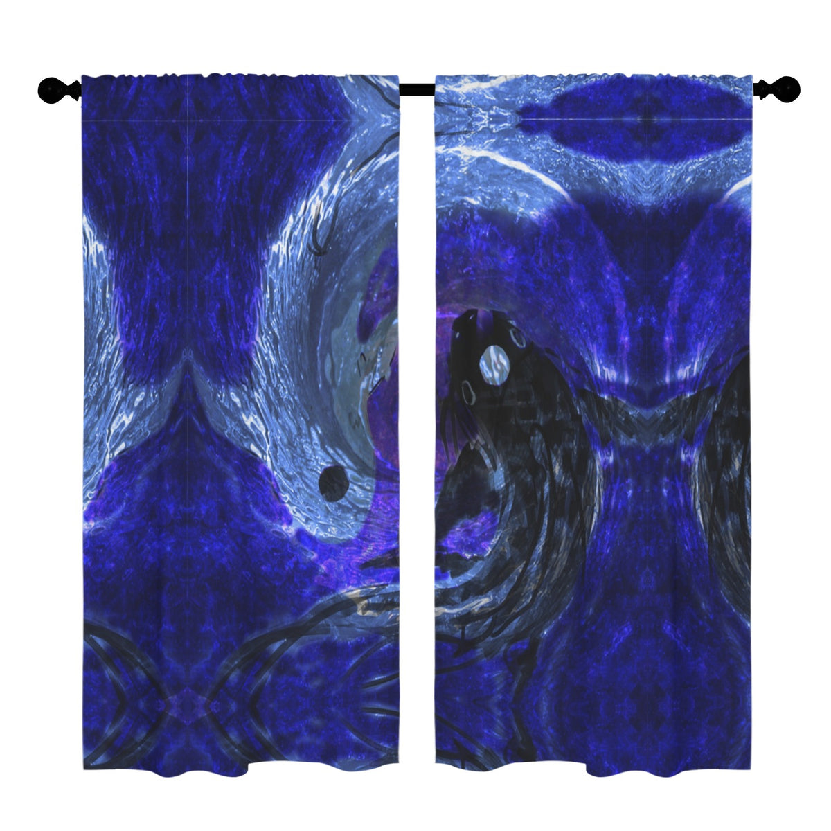 Katerina's Dragon's Eye Koi Desires Floor-To-Ceiling Curtain 52x84inch | Ships from USA