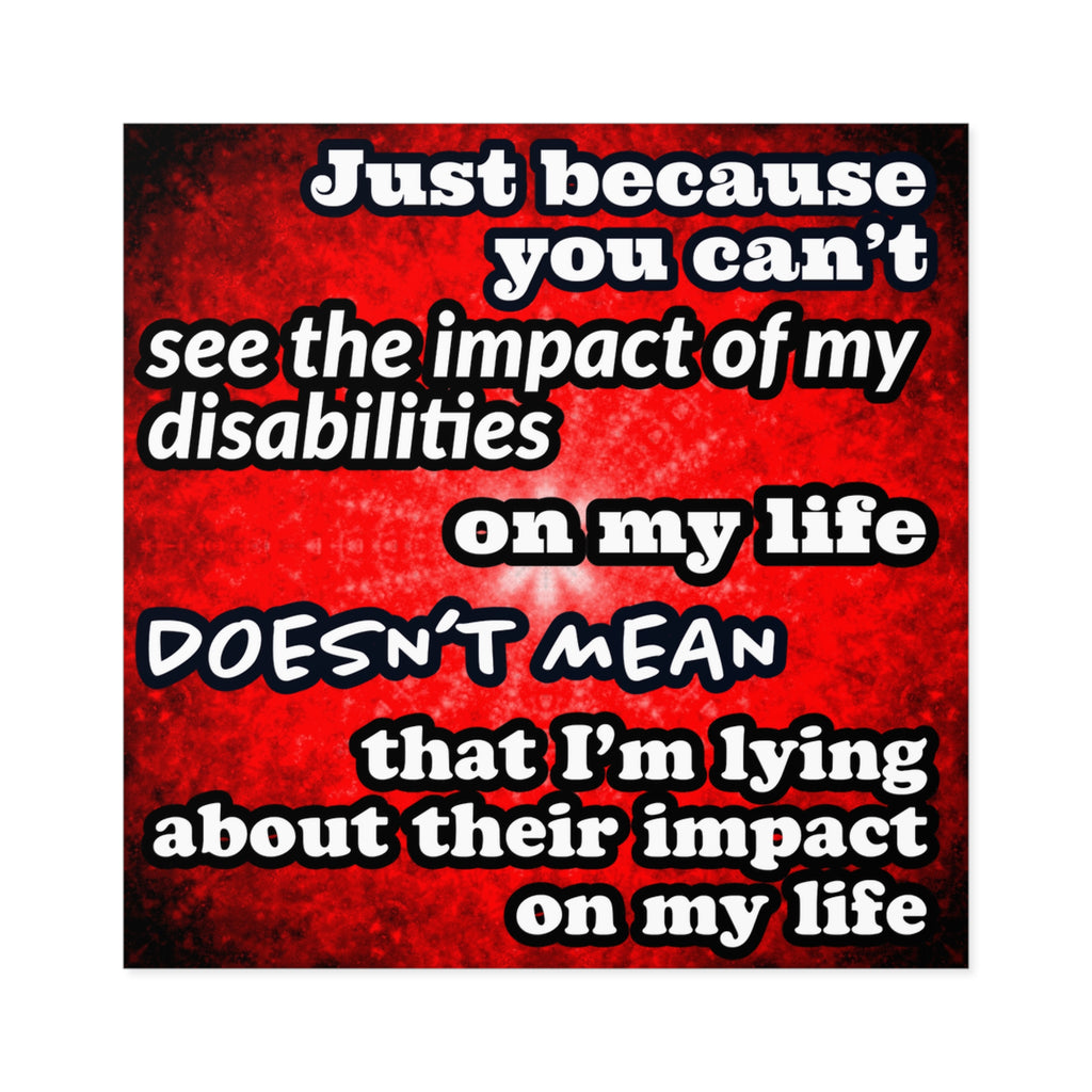 Katerina's Battle Symphony Desires 2024 "Just Because You Can't" Square Stickers, Indoor\Outdoor